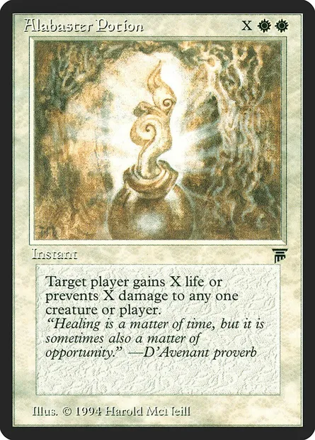 Potion d'albâtre, carte Magic LEG 2 — extension Legends