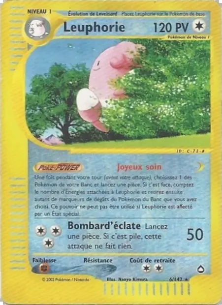 Leuphorie, carte Pokémon AQ 6 — extension Aquapolis