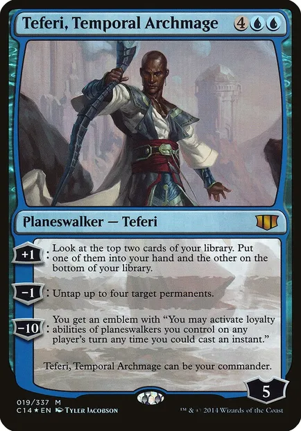 Teferi, Temporal Archmage, Magic card OC14 19 — Commander 2014 Oversized set