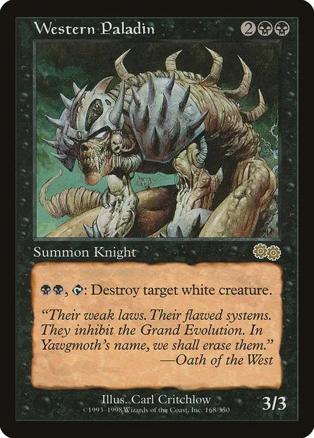Western Paladin, Magic card USG 168 — Urza's Saga set