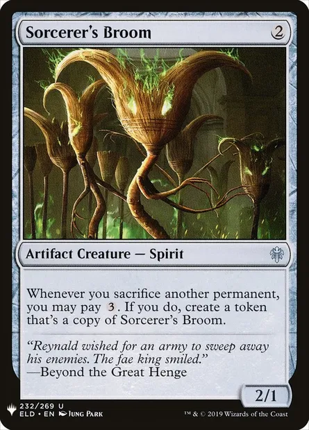 Sorcerer's Broom, Magic card PLST ELD-232 — The List set