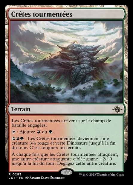 Crêtes tourmentées, carte Magic LCI 283 — extension The Lost Caverns of Ixalan