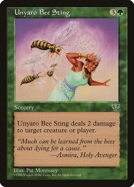 Unyaro Bee Sting, Magic card MIR 250 — Mirage set