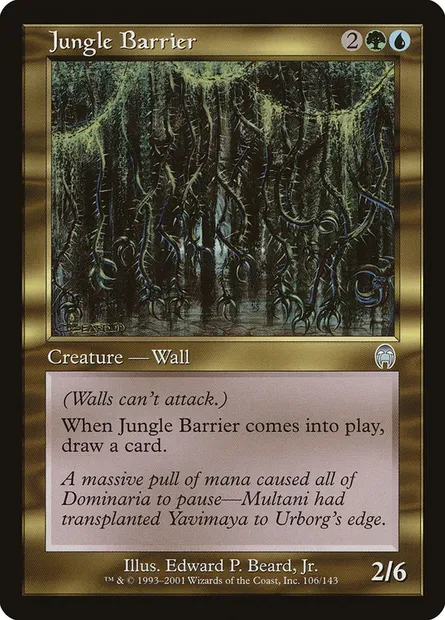 Jungle Barrier, Magic card APC 106 — Apocalypse set