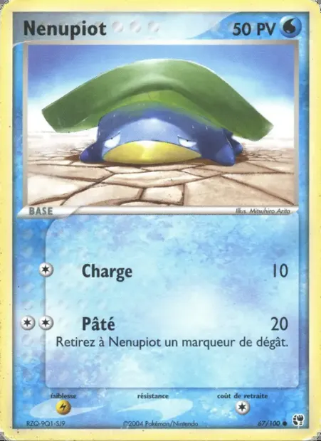 Nénupiot, carte Pokémon SS 67 — extension EX Tempête de sable