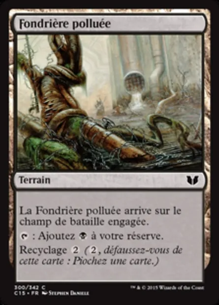 Fondrière polluée, carte Magic C15 300 — extension Commander 2015