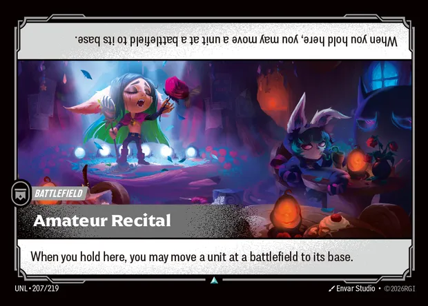 Amateur Recital, carte Riftbound UNL 207 — extension Unleashed