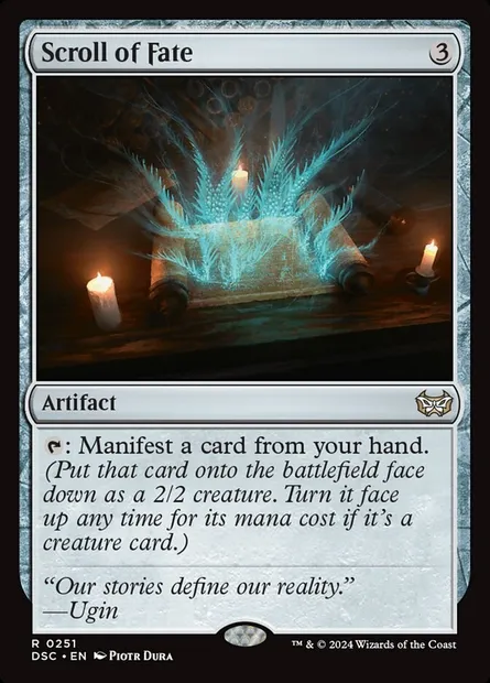 Scroll of Fate, Magic card DSC 251 — Duskmourn: House of Horror Commander set