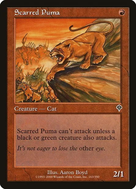 Scarred Puma, Magic card INV 163 — Invasion set