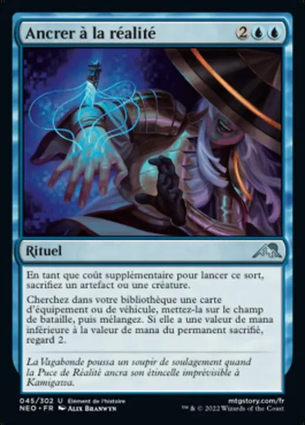 Ancrer à la réalité, carte Magic NEO 45 — extension Kamigawa: La Dynastie Néon