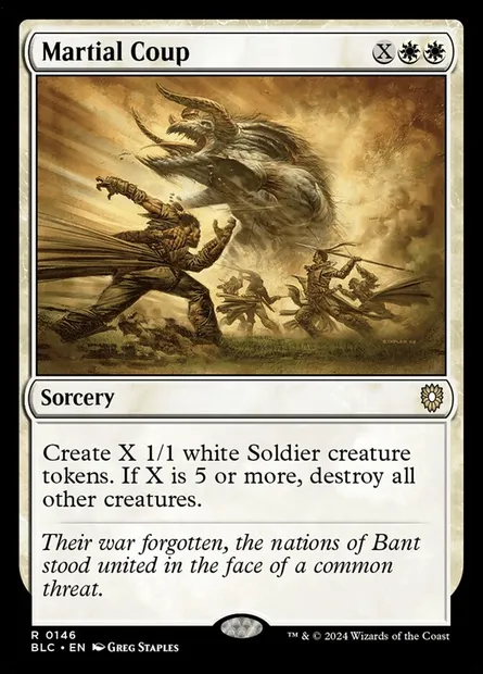 Martial Coup, Magic card BLC 146 — Bloomburrow Commander set