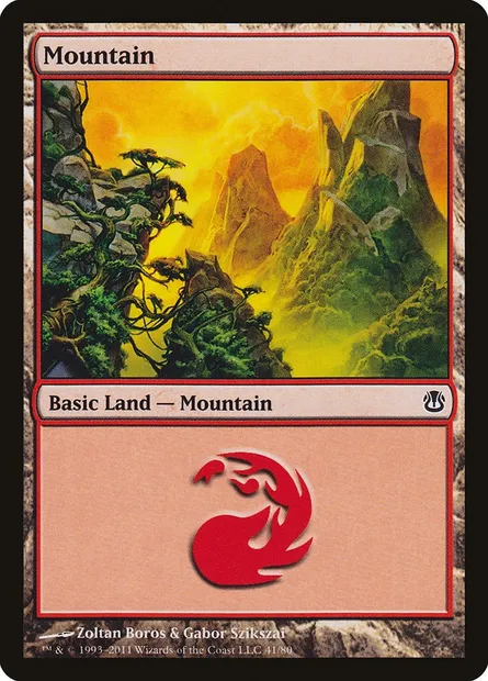 Mountain, Magic card DDH 41 — Duel Decks: Ajani vs. Nicol Bolas set