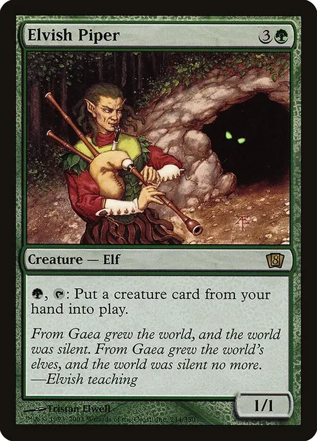 Elvish Piper, Magic card 8ED 244★ — Eighth Edition set