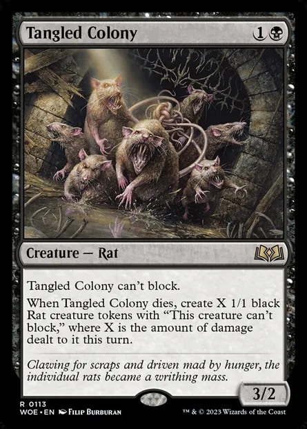 Tangled Colony, Magic card WOE 113 — Wilds of Eldraine set