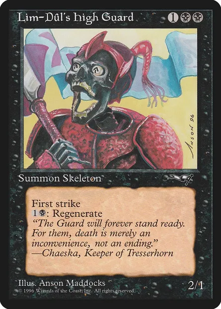 Lim-Dûl's High Guard, Magic card ALL 55a — Alliances set