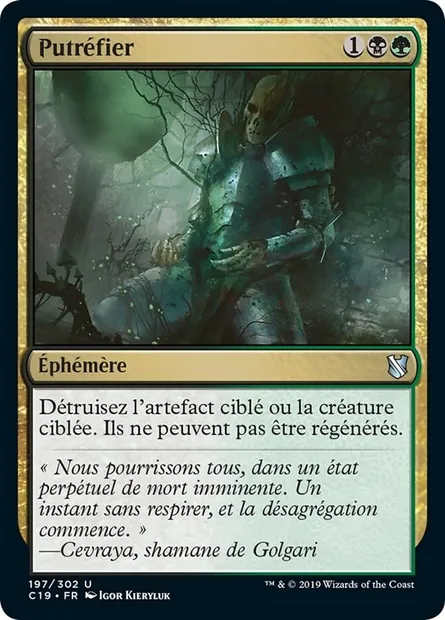 Putréfier, carte Magic C19 197 — extension Commander 2019