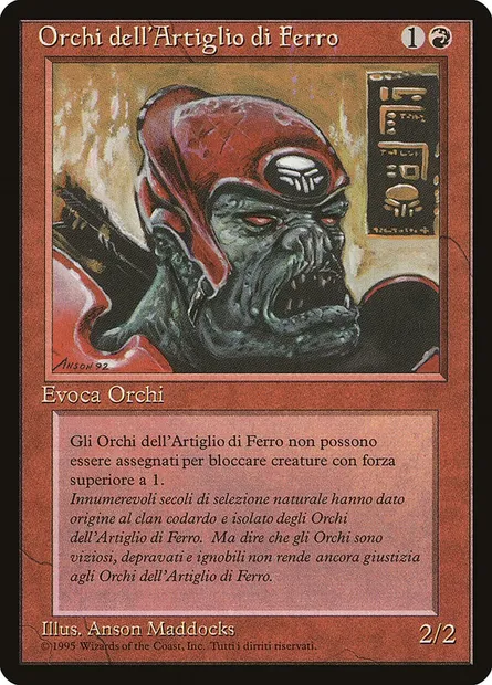 Ironclaw Orcs, Magic card RIN 82 — Rinascimento set