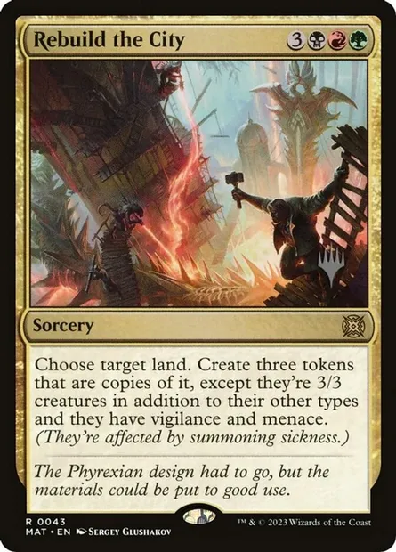 Reconstruire la cité, carte Magic PMAT 43p — extension March of the Machine: The Aftermath Promos