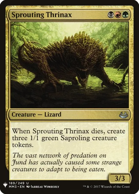 Thrinax bourgeonnant, carte Magic PLST MM3-189 — extension The List