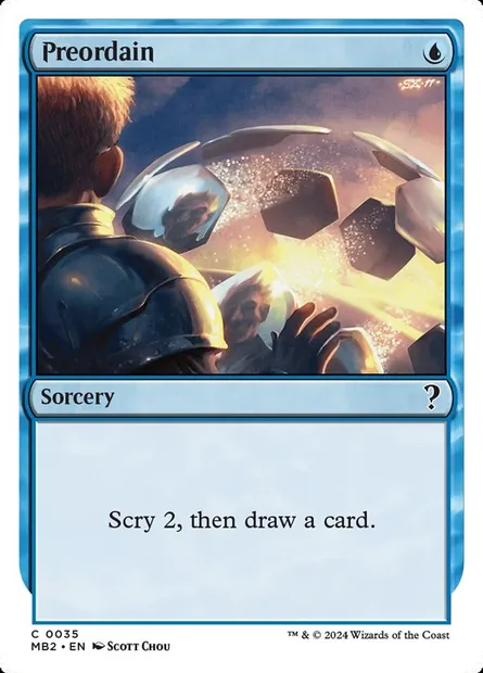 Preordain, Magic card MB2 35 — Mystery Booster 2 set