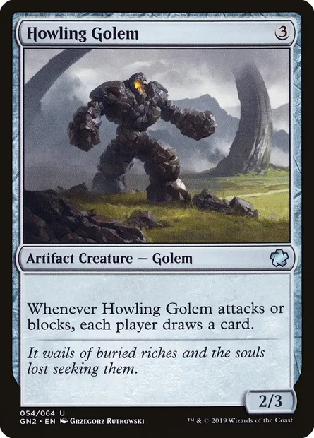 Howling Golem, Magic card GN2 54 — Game Night 2019 set