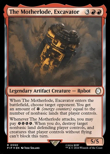 The Motherlode, Excavator, Magic card PIP 590 — Fallout set