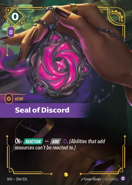 Seal of Discord, Riftbound card SFD 234 — Spiritforged set