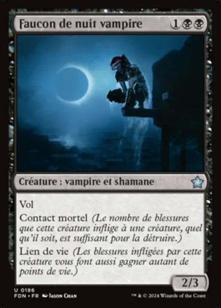 Faucon de nuit vampire, carte Magic FDN 186 — extension Foundations