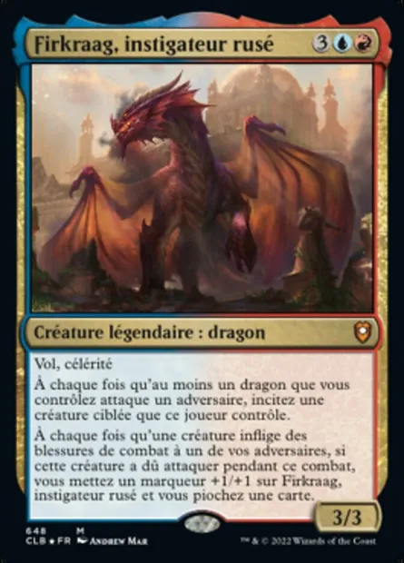 Firkraag, instigateur rusé, carte Magic CLB 648 — extension Commander Légendes : la bataille de la Porte de Baldur