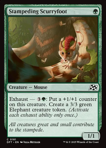 Stampeding Scurryfoot, Magic card DFT 181 — Aetherdrift set