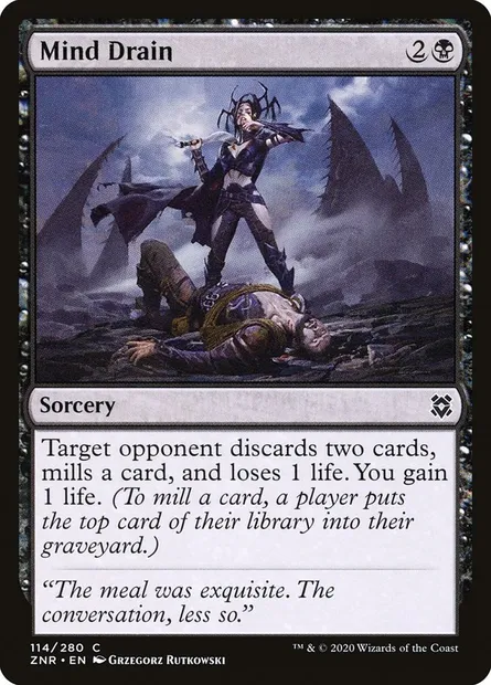 Mind Drain, Magic card ZNR 114 — Zendikar Rising set
