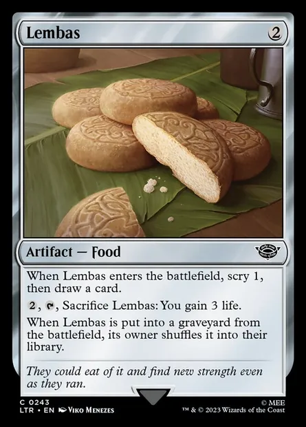 Lembas, Magic card LTR 243 — The Lord of the Rings: Tales of Middle-earth set