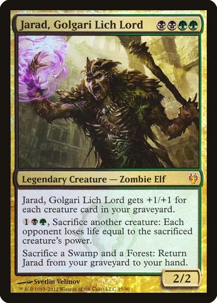 Jarad, Golgari Lich Lord, Magic card DDJ 45 — Duel Decks: Izzet vs. Golgari set