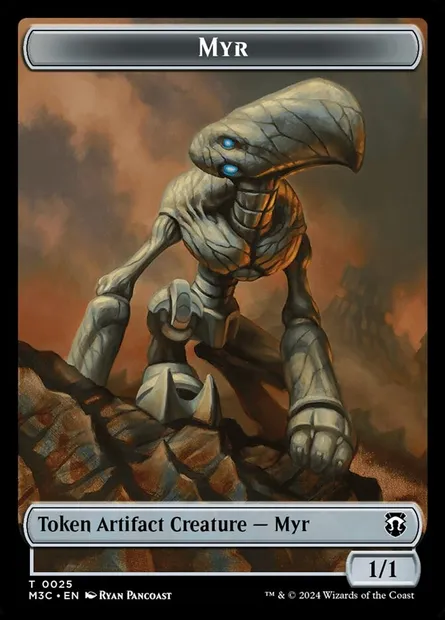 Myr, carte Magic TM3C 25 — extension Modern Horizons 3 Commander Tokens