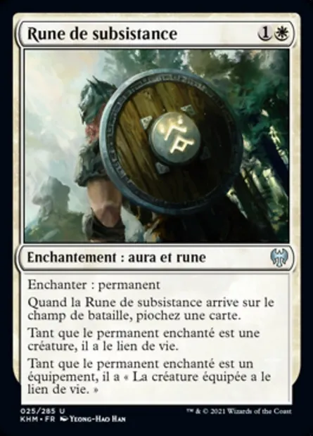Rune de subsistance, carte Magic KHM 25 — extension Kaldheim
