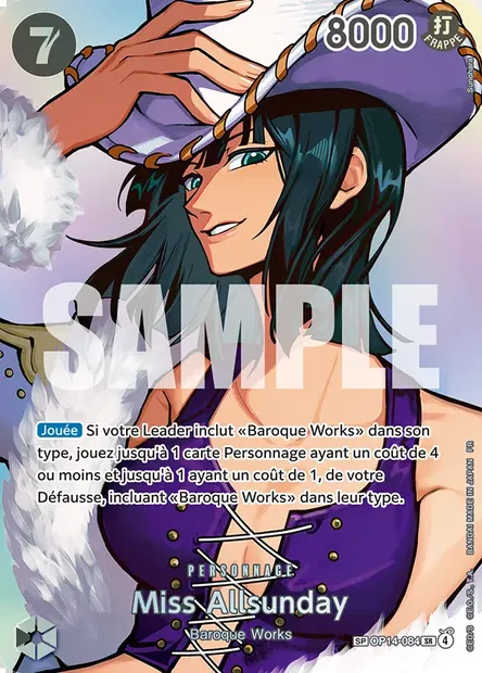 Miss Allsunday, carte One Piece OP14-084 — extension LES SEPT DE LA MER D'AZUR