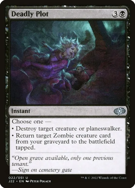 Deadly Plot, Magic card J22 22 — Jumpstart 2022 set