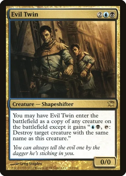 Evil Twin, Magic card ISD 212 — Innistrad set