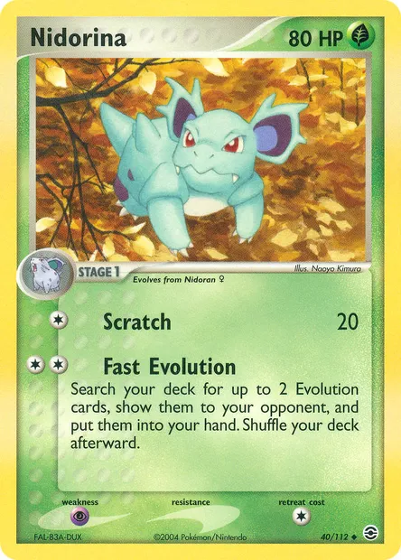 Nidorina, Pokémon card RG 40 — FireRed & LeafGreen set