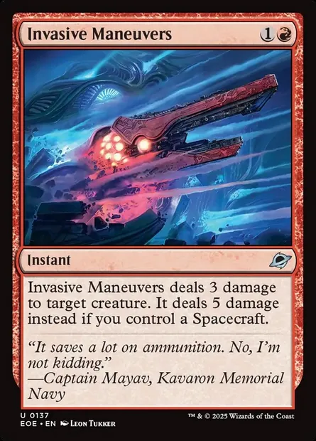 Invasive Maneuvers, Magic card EOE 137 — Edge of Eternities set