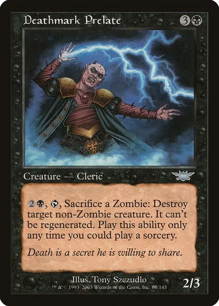 Deathmark Prelate, Magic card LGN 65 — Legions set