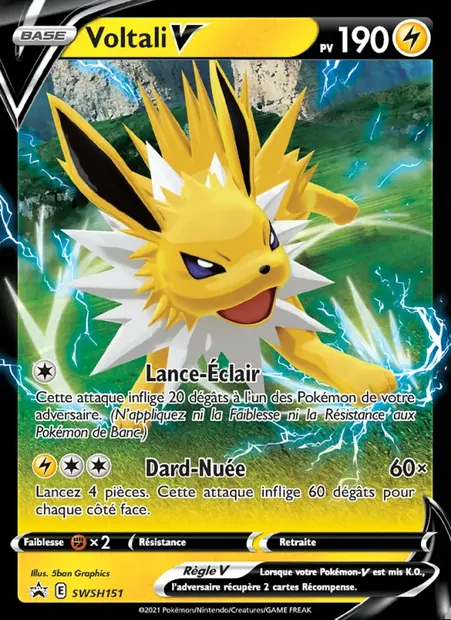 Voltali V, carte Pokémon SWSH 151 — extension Promo SWSH