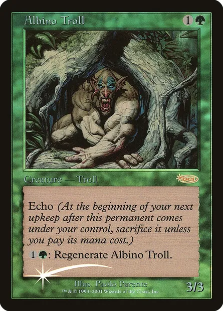 Albino Troll, Magic card F02 2 — Friday Night Magic 2002 set