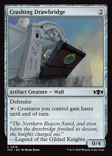 Crashing Drawbridge, Magic card TDC 316 — Tarkir: Dragonstorm Commander set