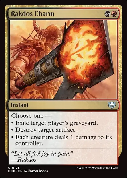 Rakdos Charm, Magic card EOC 125 — Edge of Eternities Commander set