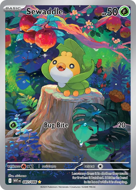 Sewaddle, Pokémon card WHT 087 — White Flare set
