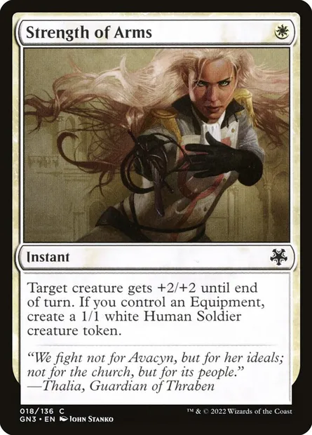 Strength of Arms, Magic card GN3 18 — Game Night: Free-for-All set