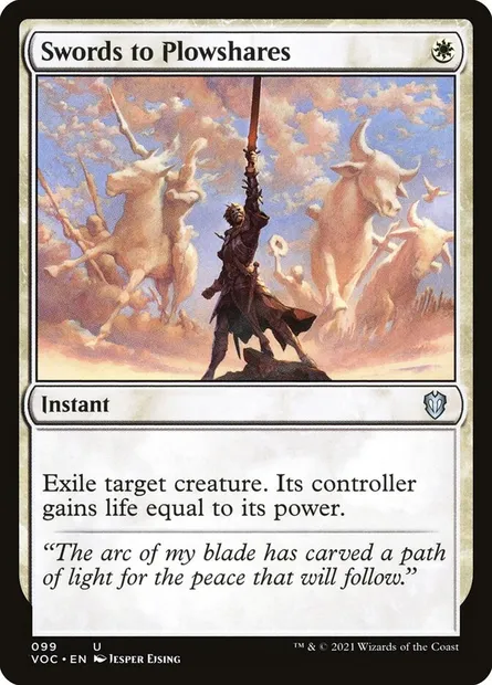 Swords to Plowshares, Magic card VOC 99 — Crimson Vow Commander set
