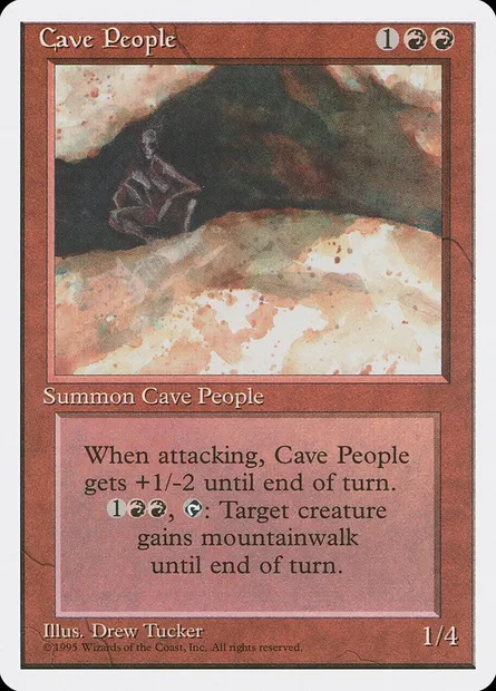 Peuple des cavernes, carte Magic 4ED 181 — extension Quatrième Edition