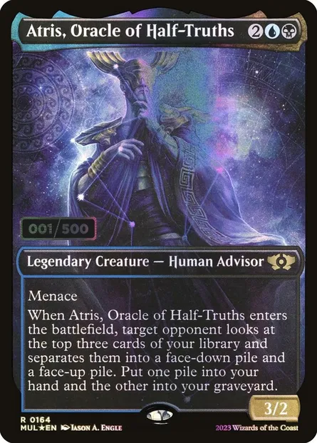 Atris, oracle des demi-vérités, carte Magic MUL 164z — extension Multiverse Legends